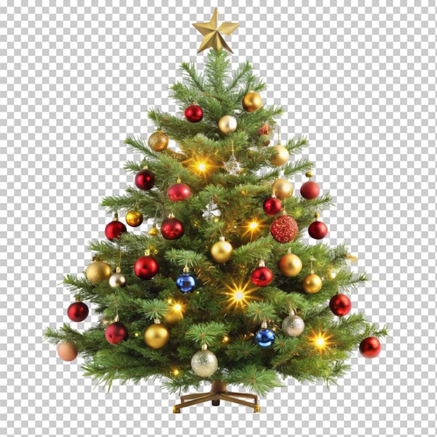 glitter tree on transparent background