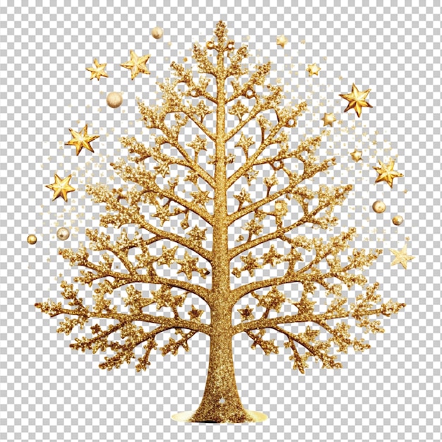 PSD glitter tree on transparent background