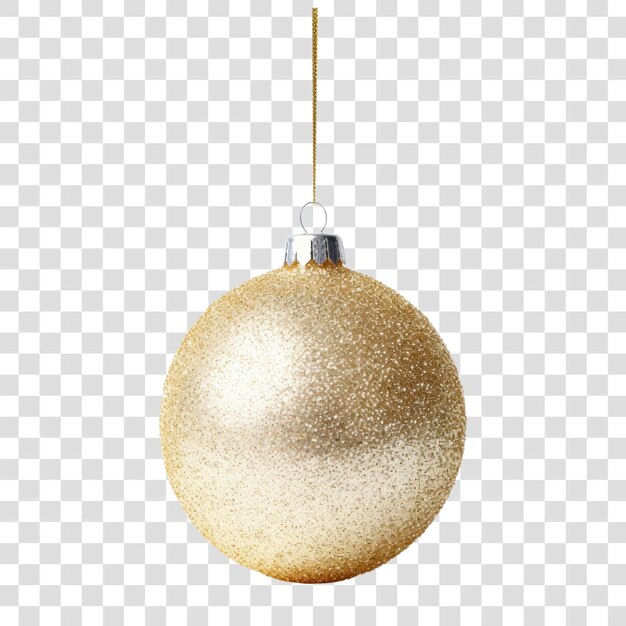 PSD glittery gold christmas ornament decoration