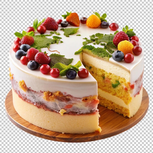 PSD global flavors cake on transparent background