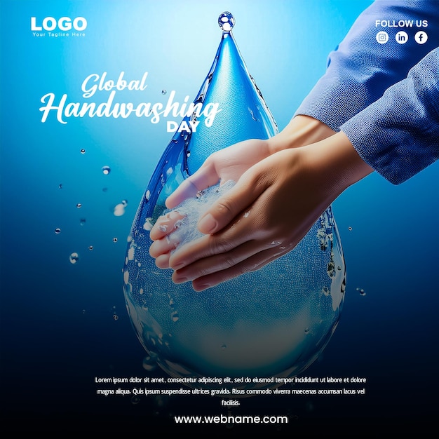 PSD global handwashing day social media post