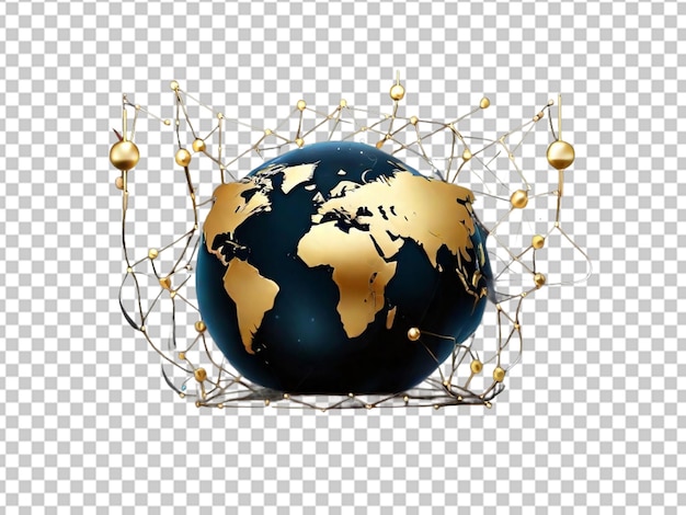 Global network New Year concept