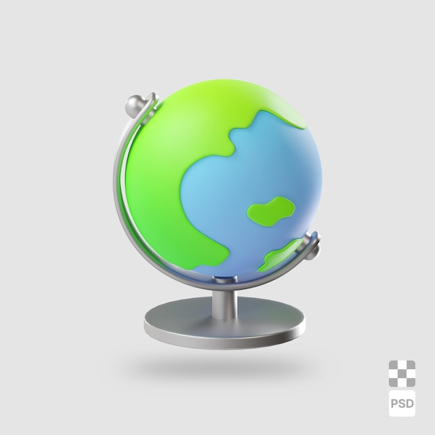 PSD globe 3d image