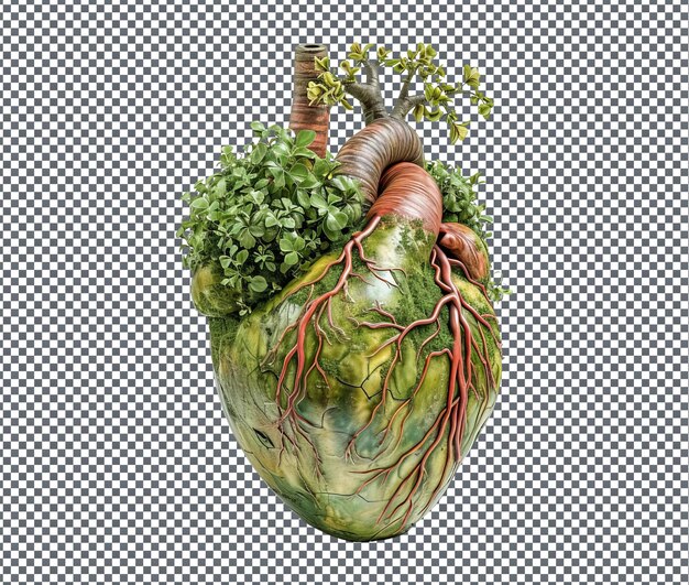 Glorious Heart shaped garden decor isolated on transparent background