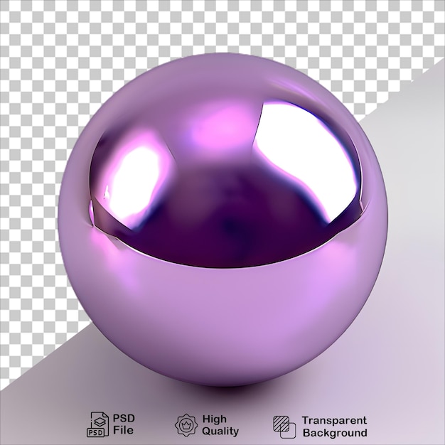 Glossy 3D Metallic Purple Sphere