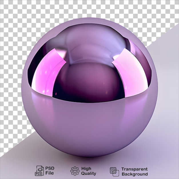 Glossy 3D Metallic Purple Sphere