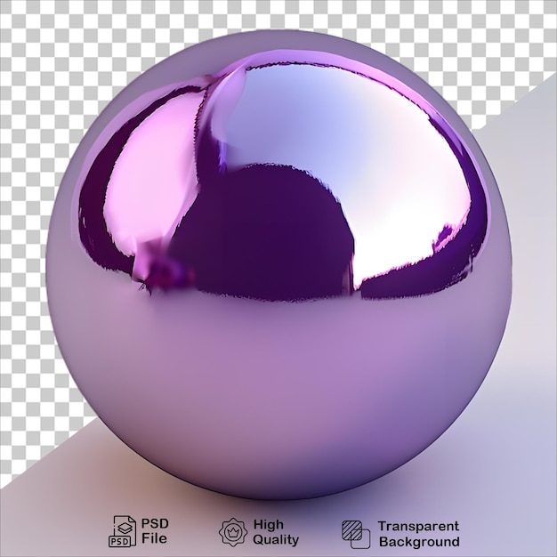 Glossy 3D Metallic Purple Sphere