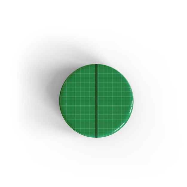 Glossy Button Pin Mockup