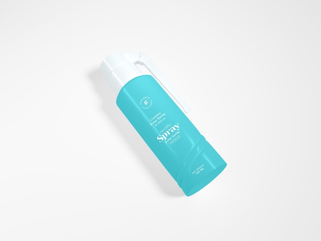 Glossy Cosmetic Spray Bottle Branding Mockup