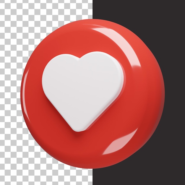 glossy cute love icon