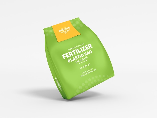 Glossy Foil Fertilizer Bag Packaging Mockup