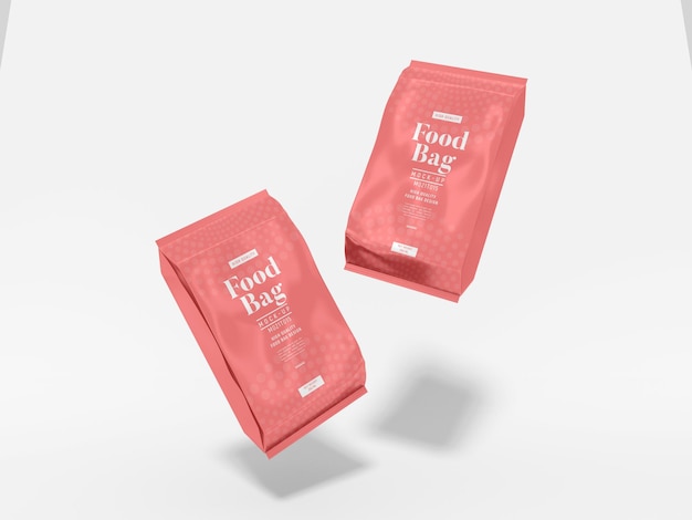 Glossy Foil Food Bag Packaging Mockup