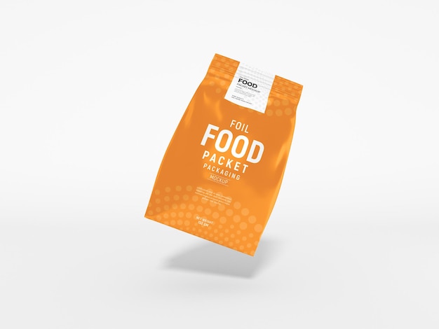 Glossy Foil Food Packet Mockup