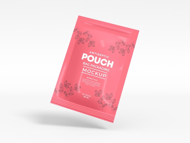 Glossy Foil Pouch Bag Packaging  Mockup