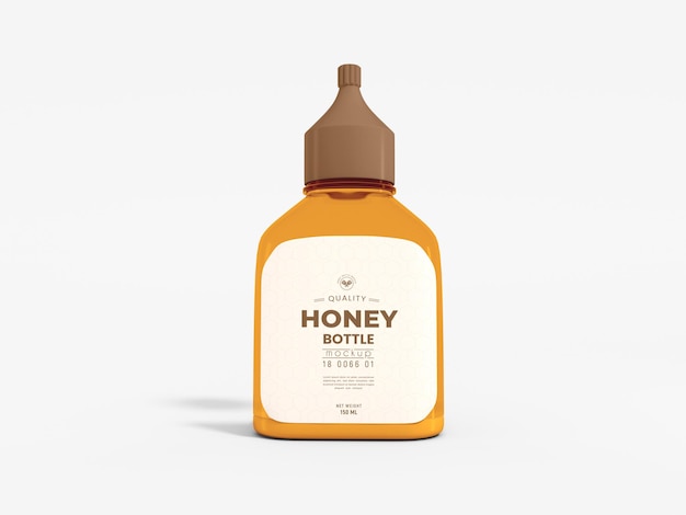 Glossy Honey Bottle Packaging Mockup