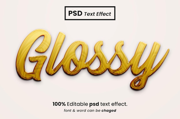 Glossy Liquid 3D Text Effect