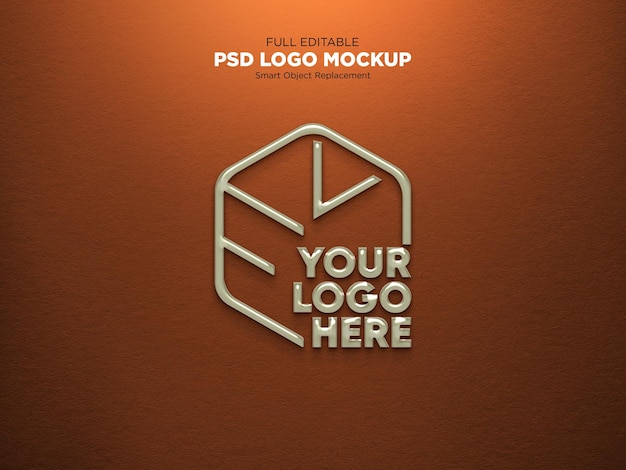 Glossy logo mockup