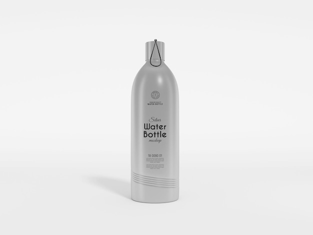 Glossy Metal Water Flask Bottle Branding Mockup