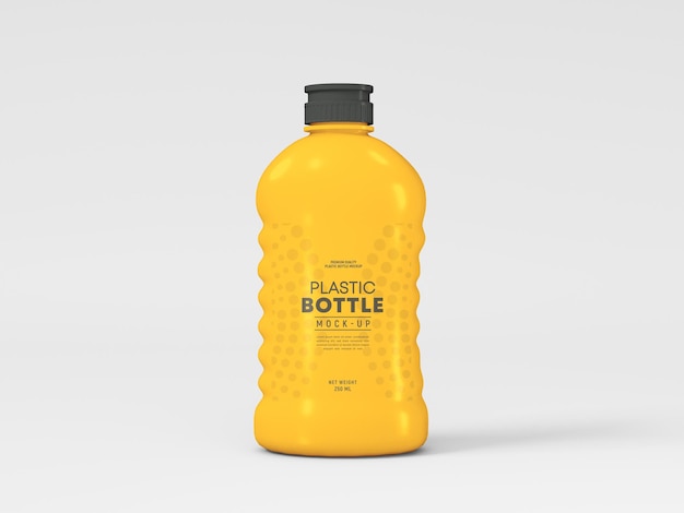 Glossy Plastic Bottle Mockup