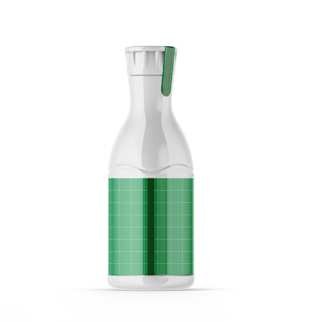 Glossy Plastic Bottle Mockup