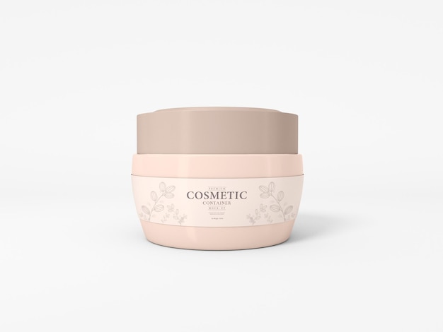 Glossy Plastic Cosmetic Container Mockup