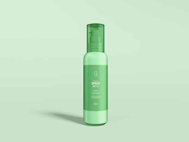 Glossy Plastic Cosmetic Pump Bottle Branding Mockup