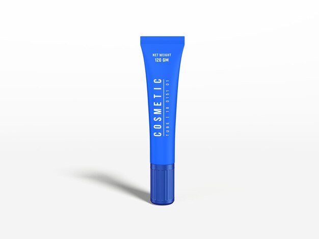 Glossy Plastic Cosmetic Tube Packaging Mockup