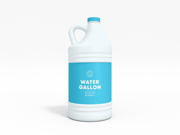 Glossy Plastic Water Gallon Packaging Mockup