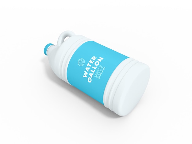 Glossy Plastic Water Gallon Packaging Mockup