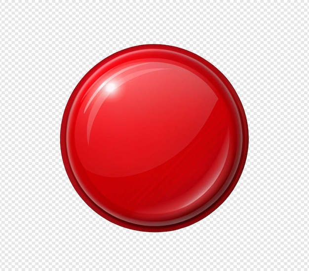 PSD glossy red button icon for interface design