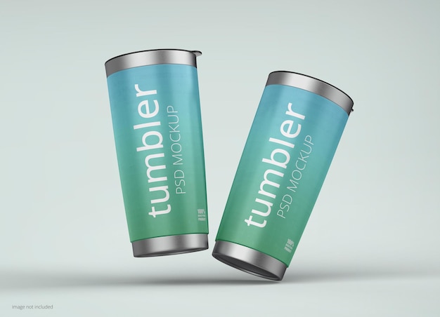 Glossy tumbler mug mockup