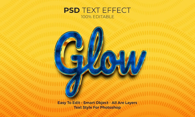 Glow 3d Text effect