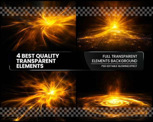 PSD glow light effect a radiant ethereal illumination mean on transparent background