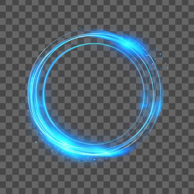 Glowing blue circular light effect