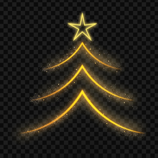 PSD glowing christmas tree light shapes