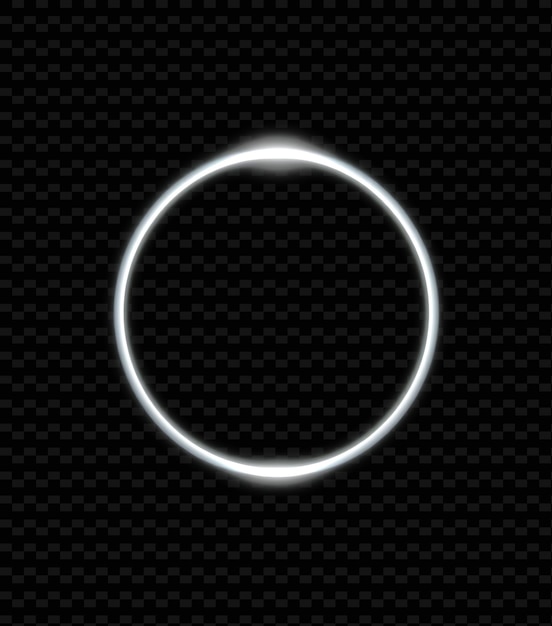 glowing circle on a black background