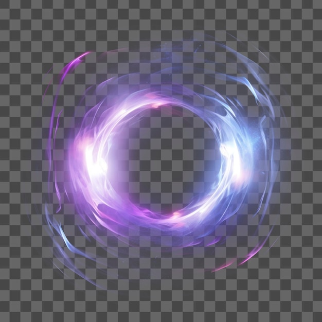 Glowing circular energy vortex