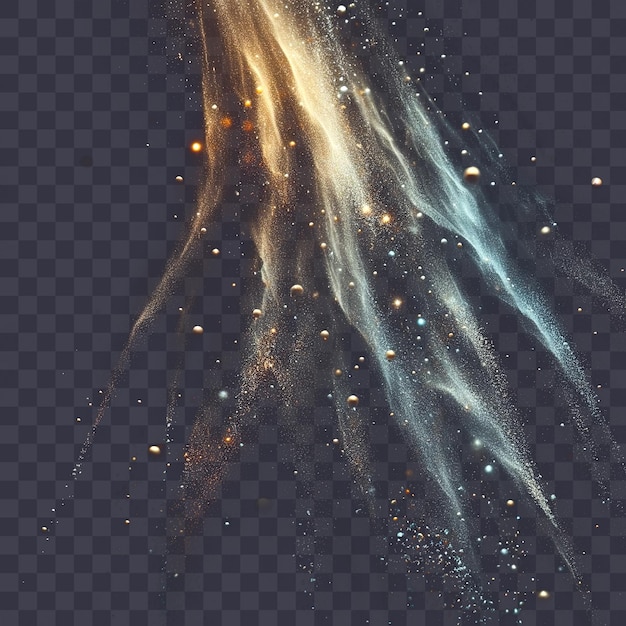 PSD glowing galaxy stars dust isolated on a transparent background