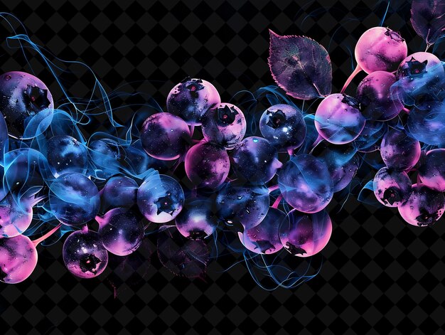 Glowing Indigo Blueberry Lemonade With Swirling Layers Blueb Neon Color Food Drink Y2K Collection