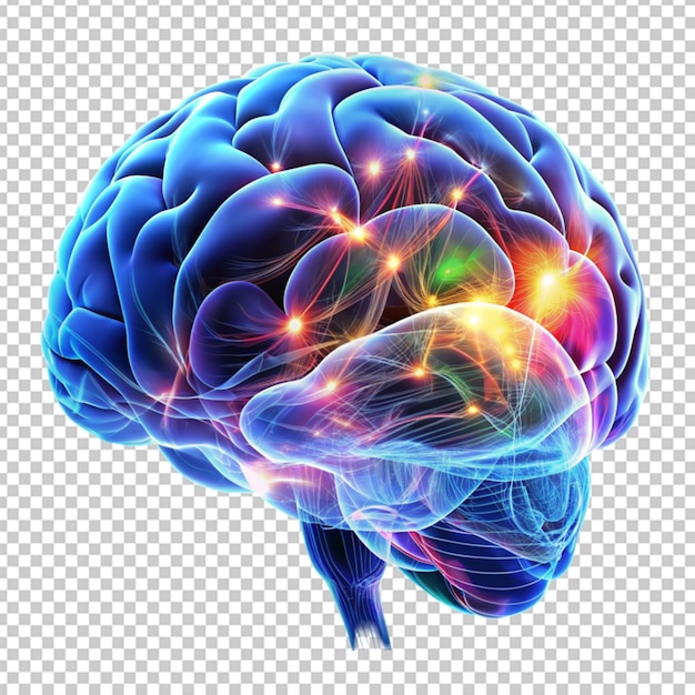 Glowing multicolored brain