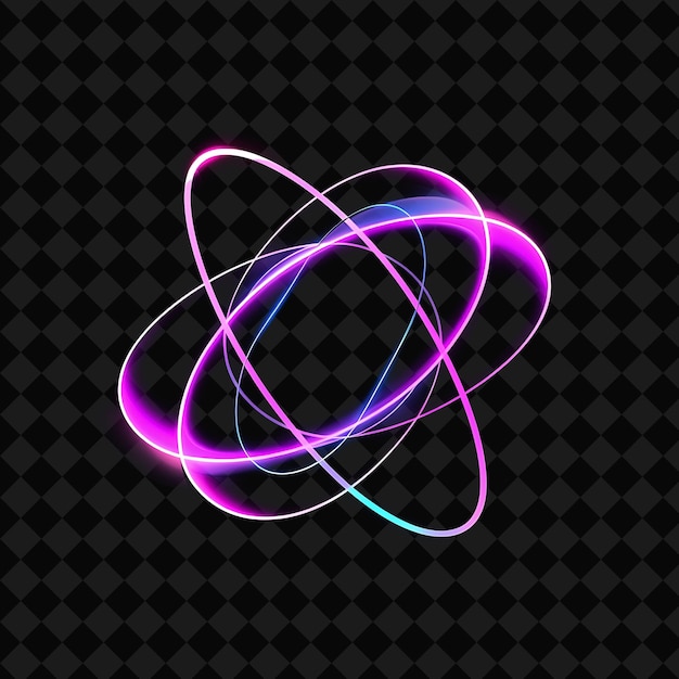 PSD glowing neon effect on a quantum entanglement with an irregu png y2k neon space designs