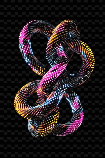 PSD glowing neon ropes intertwined rope collage texture rope lig y2k texture shape background decor art