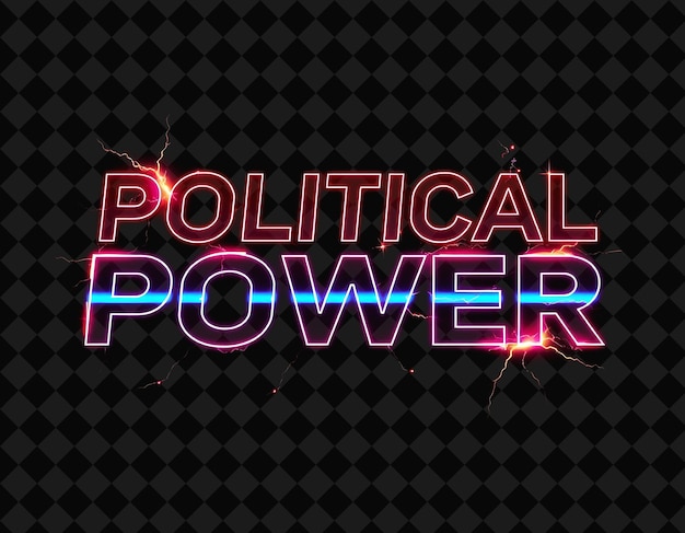 Glowing Political Power Text Pulses With Neon Vibrant Crimson and Pure Red Pixel Perfect Blending