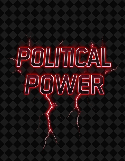 Glowing Political Power Text Pulses With Neon Vibrant Crimson and Pure Red Pixel Perfect Blending