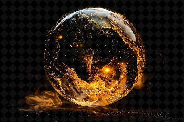 a glowing sphere with a fire in it and a world of fire