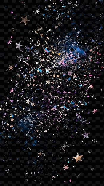 Glowing Stars and Constellations Scattered Across the Compos Y2K Texture Shape Background Decor Art