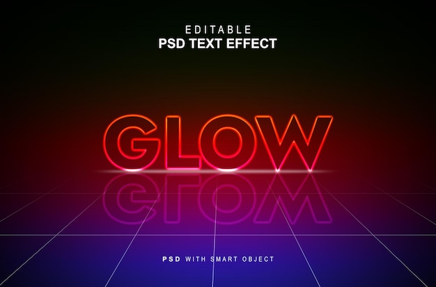 Glowing text style effect