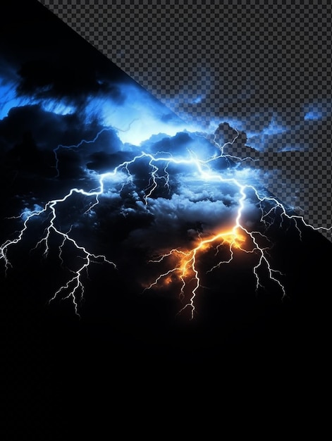 PSD a glowing thunder electric storm effect