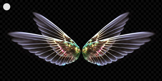 PSD glowing wings