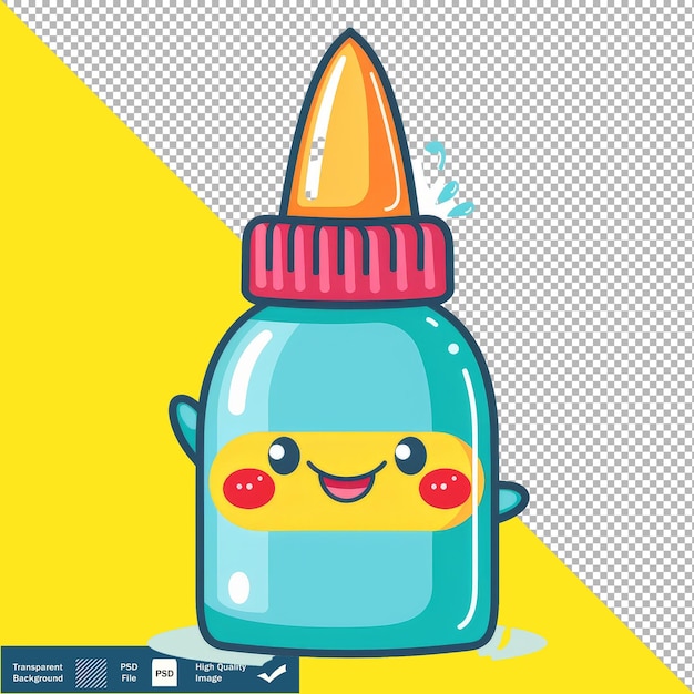 PSD glue cartoon vector icon transparent background png psd